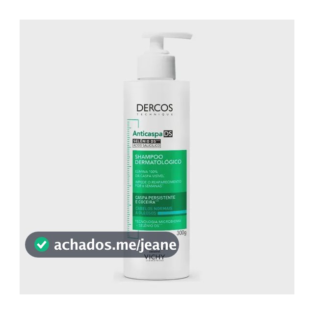 Shampoo Anticaspa Cabelos Normais a Oleosos, Dercos DS Vichy, 300g
