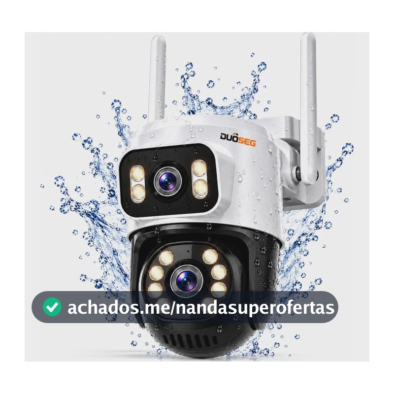 Câmera de Segurança Wi-Fi A28B 4K Dupla Lente Visão Noturna Colorida Full Hd Externa Prova D'água Ip66 Sensor Movimento iCSee DUOSEG