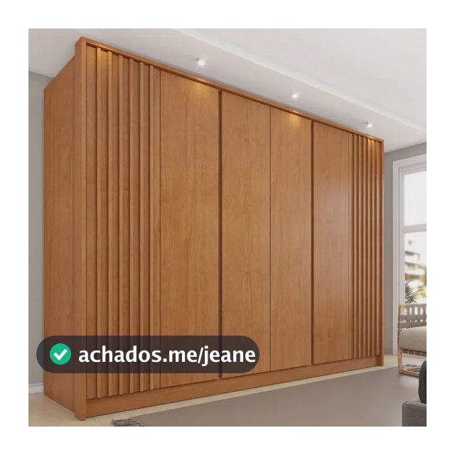 Guarda Roupa Casal Ripado 6 Portas 6 Gavetas 275cm Wt Cinamomo