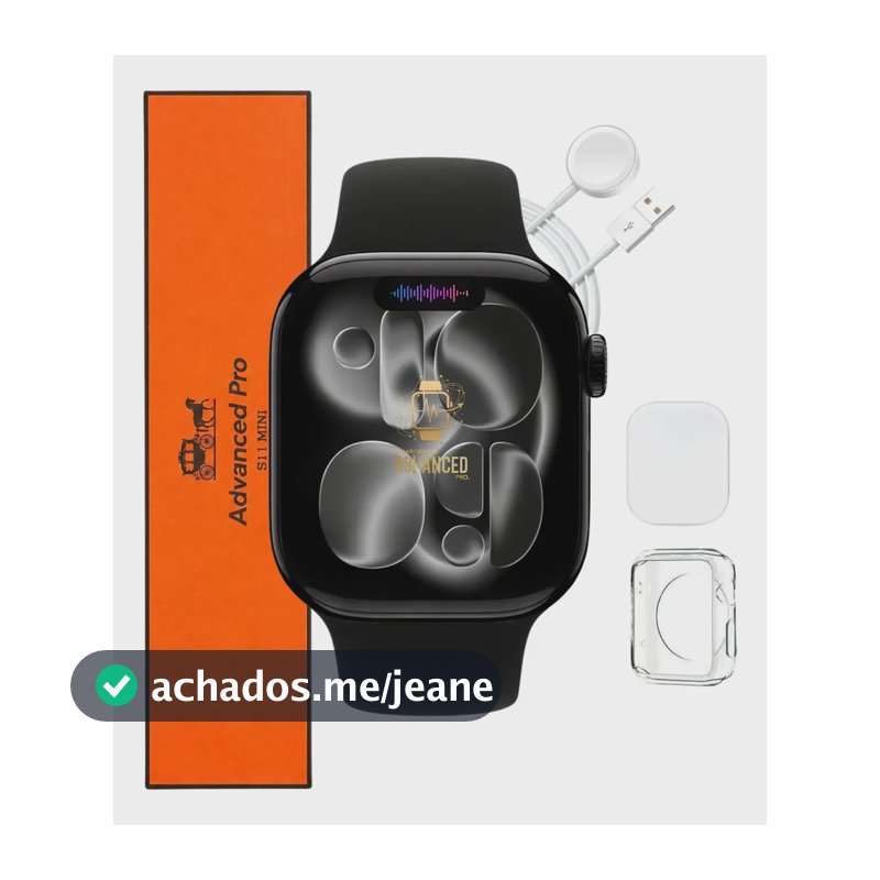 Relógio Microwear Smartwatch S11 Mini Series 11 42mm Whatsapp Gps Nfc 2026 Preto SMARTWATCH ADVANCED PRO