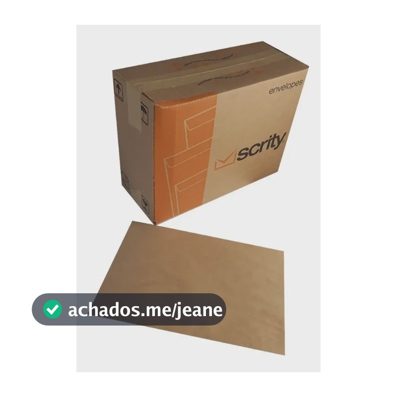 Envelope Folha A4 Ofício Saco Kraft Natural 24 X 34 Cm com 80grs/m 250Un - Scrity Premium