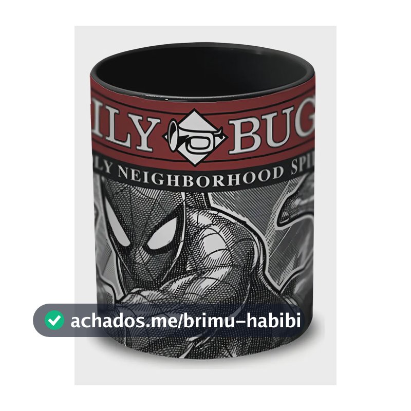 Caneca Homem Aranha 300ml Preto Disney