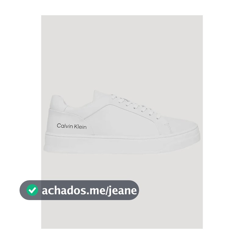 Tênis Calvin Klein Couro Casual Confort Black Logo Branco Branco 38 Br 38