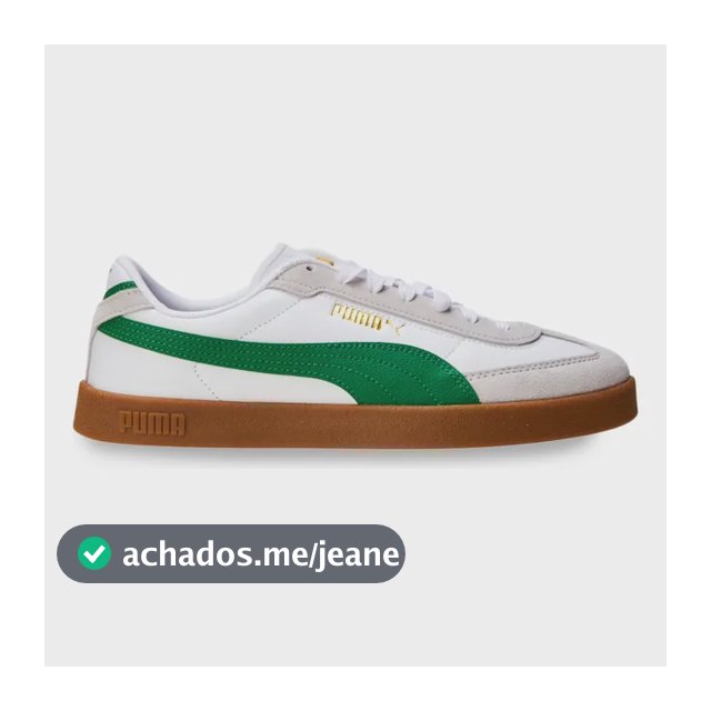 Tênis Masculino Club Ii Era Puma Branco/verde Geométrico 39 Br