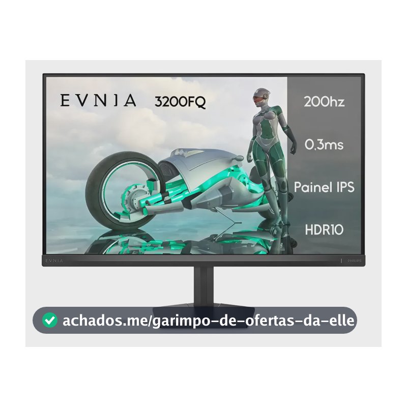 Monitor Gamer Phillips de 23.8" Full HD IPS com 200Hz