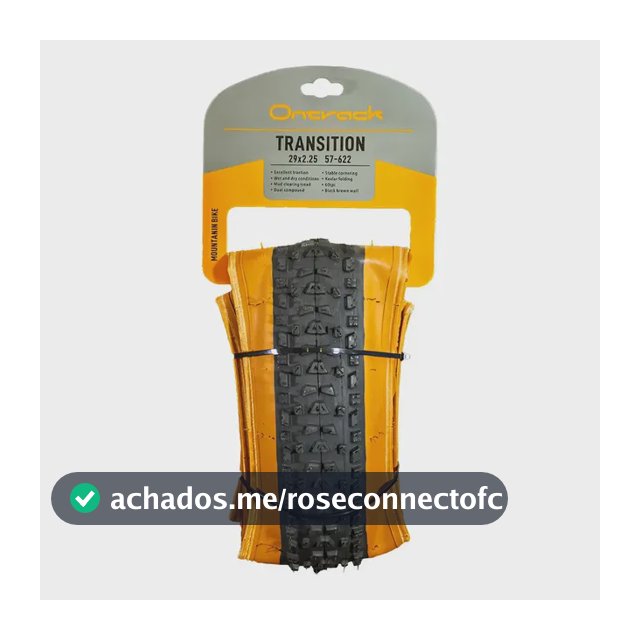 Pneu 29x2.25 Transition Preto Kevlar Tubeless Mtb 60 Tpi Cor Preto Faixa Marrom