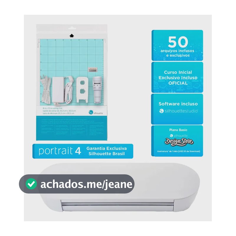 Máquina De Corte Silhouette Portrait 4 Cor Branco