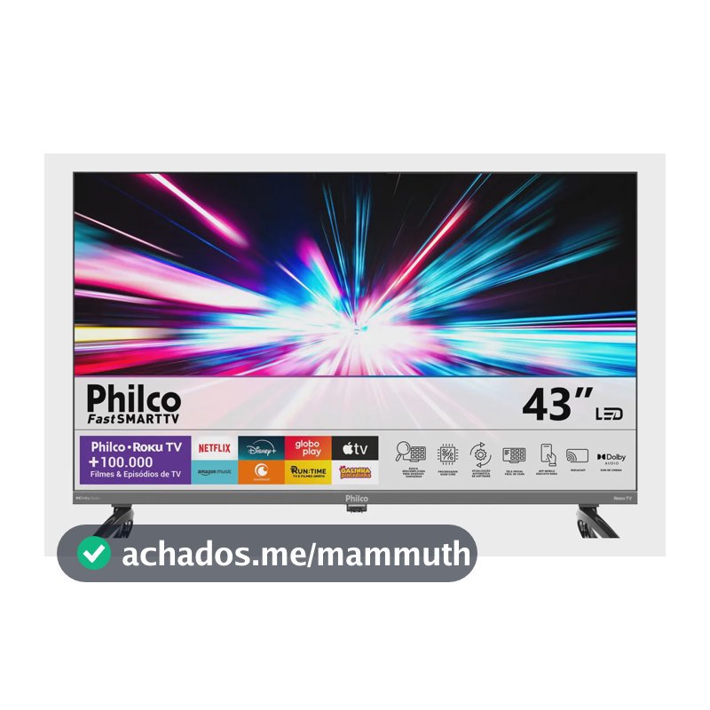 Smart Tv 43 Philco P43vik Roku Led Dolby Audio Wi-fi Hdmi Hdr Full Hd 110/220v