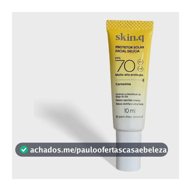 Protetor Solar Facial Delícia Fps 70 Skin.q  10ml
