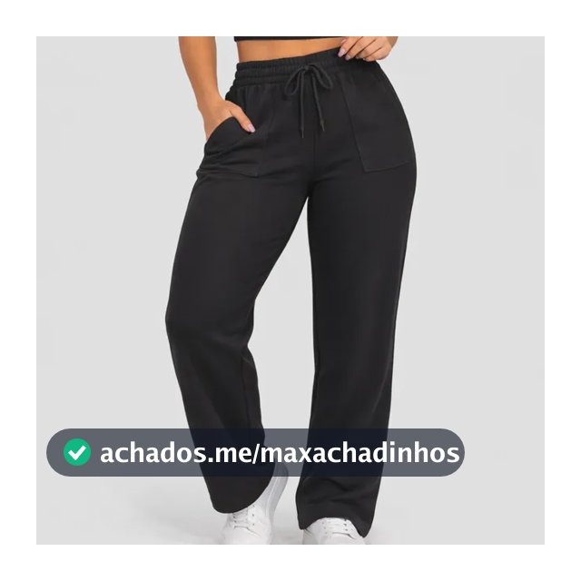 Calça Moletom Pantalona Feminina Confortavel