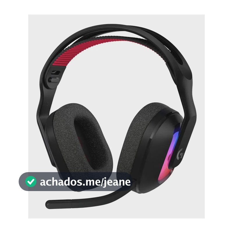 Fone de ouvido para jogos Logitech G A20x Lightspeed PS5/Xbox/Switch/PC preto