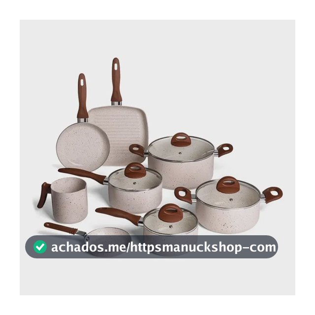 Conj de Panelas 8 Peças Ceramic Life Smart Plus Vanilla - Brinox