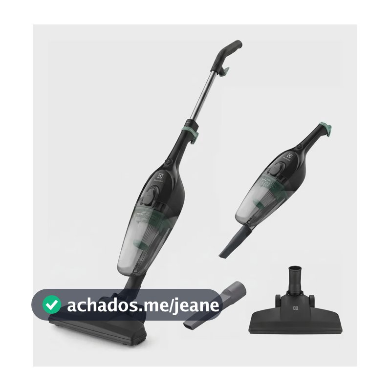Aspirador de Pó Vertical Electrolux 1.100W STK12 cabo de 5m portátil de mão 2 em 1 potente com capacidade 1,2L filtro HEPA preto