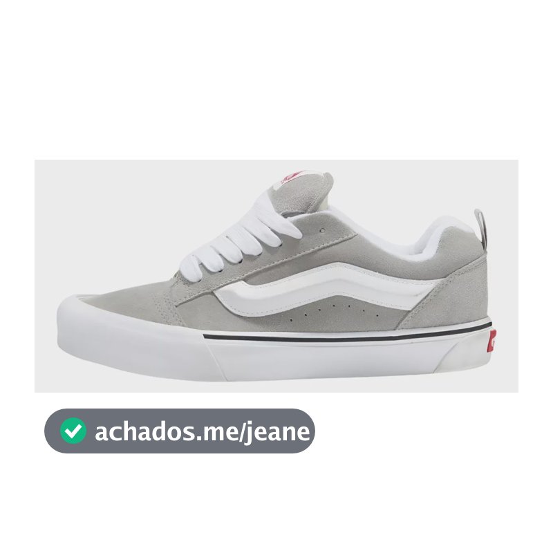 Tênis Vans Knu Skool Chunky Retrô Anos 90 Unissex Casual Cinza 38 Br