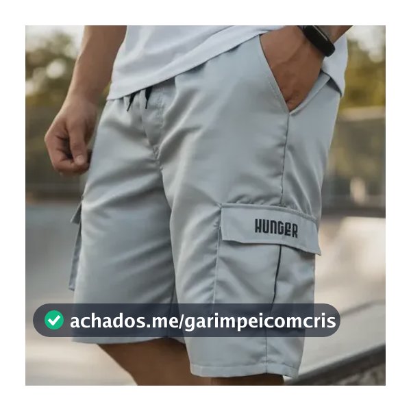 Bermudas Cargo Corta Vento Verão Masculina 5 Bolsos Skate