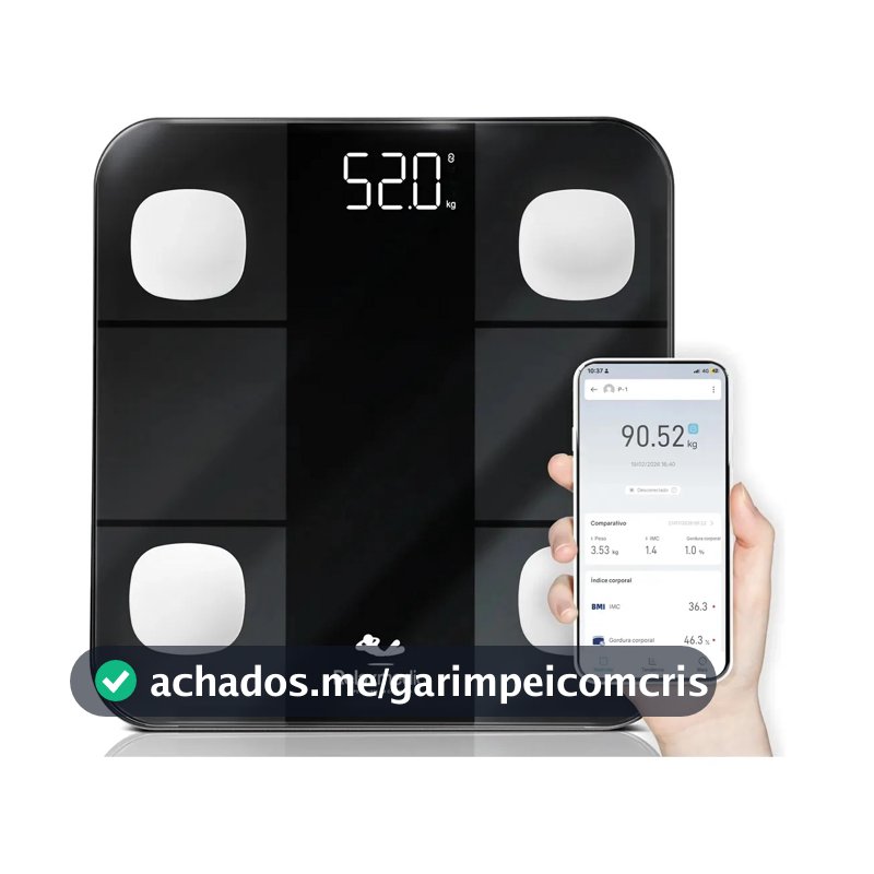 Balança Digital Corporal Bioimpedância Aplicativo Bluetooth Relaxmedic