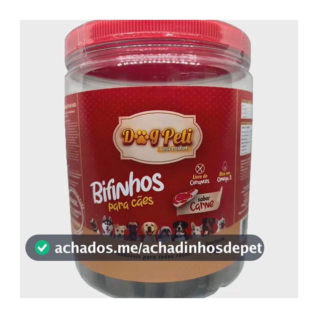 Dog Peti Super Premium Bifinho para Cães 1kg Carne Macio