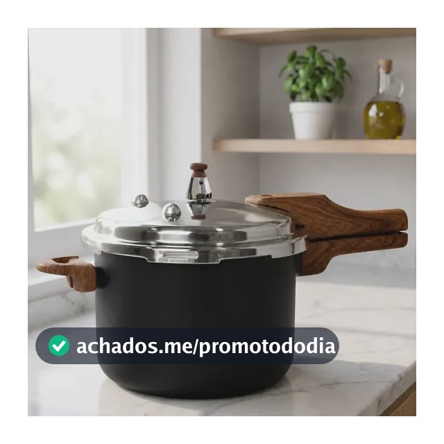 Panela Pressão 4,2l Indução Cerâmica 4 Válvulas Segurança Cor Preto