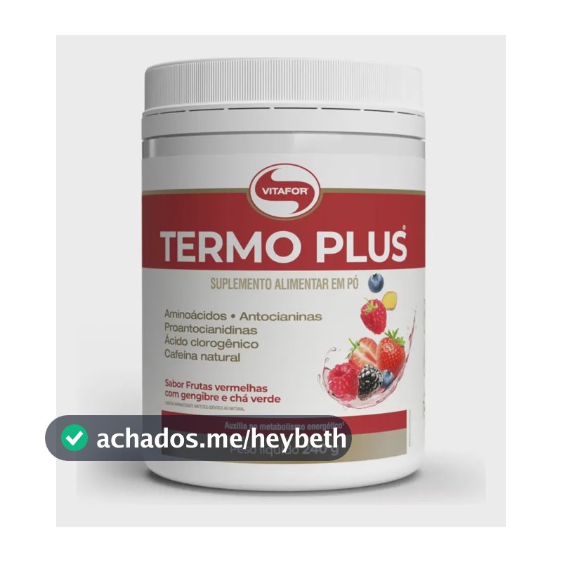 Suplemento Alimentar Termoplus Frutas Vermelhas Com Gengibre e Chá Verde 240g Vitafor