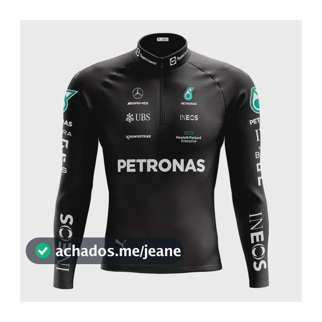 Camisa Ciclismo Manga Comprida Pretronas Preta Com Bolsos