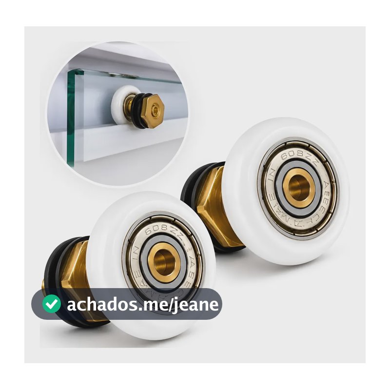 Roldanas Box Porta Janela  Vidro Temperado Kit 02 Unidades