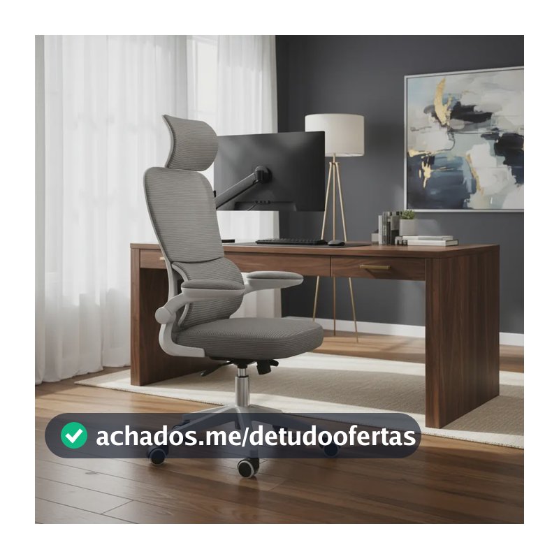 Cadeira Escritório Ergonômica Genebra G500 NR-17 Luvinco Cor Cinza Com Suporte Lombar Estofado Mesh