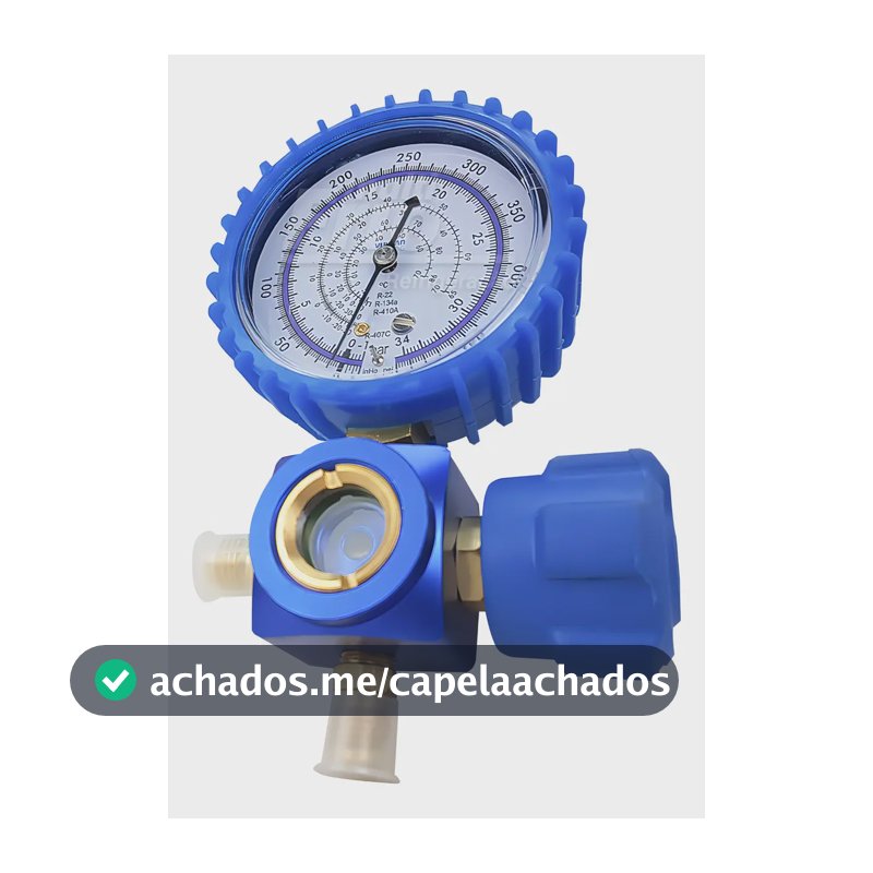 Manifold Vulkan 1 Via com Manômetro de Baixa para R410A R407C R134A R22
