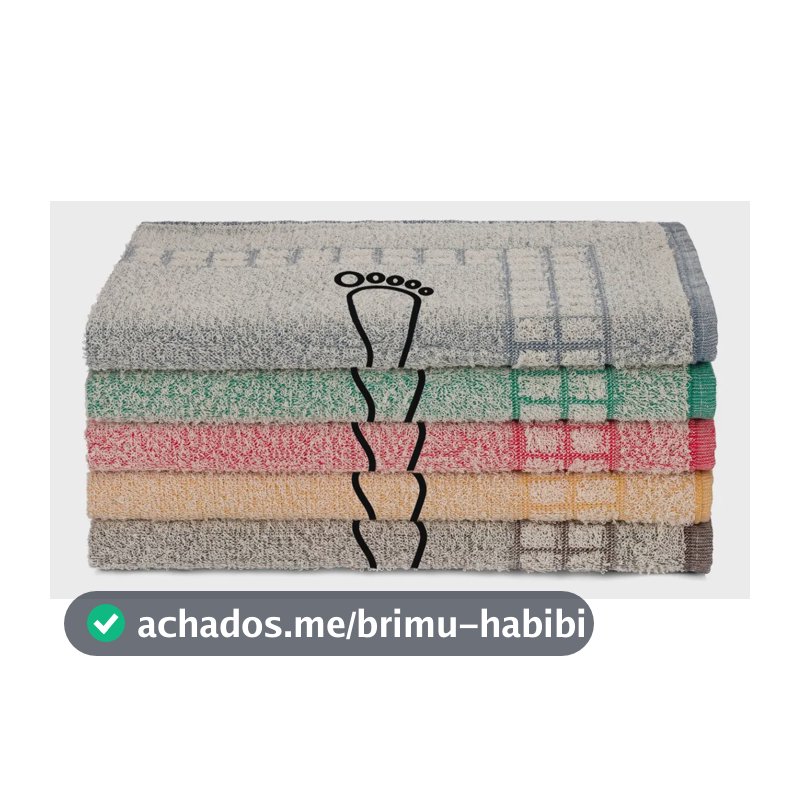 Kit 5 Tapetes Banheiro Algodão Toalhas BRK Felpudo Mali 45x70cm