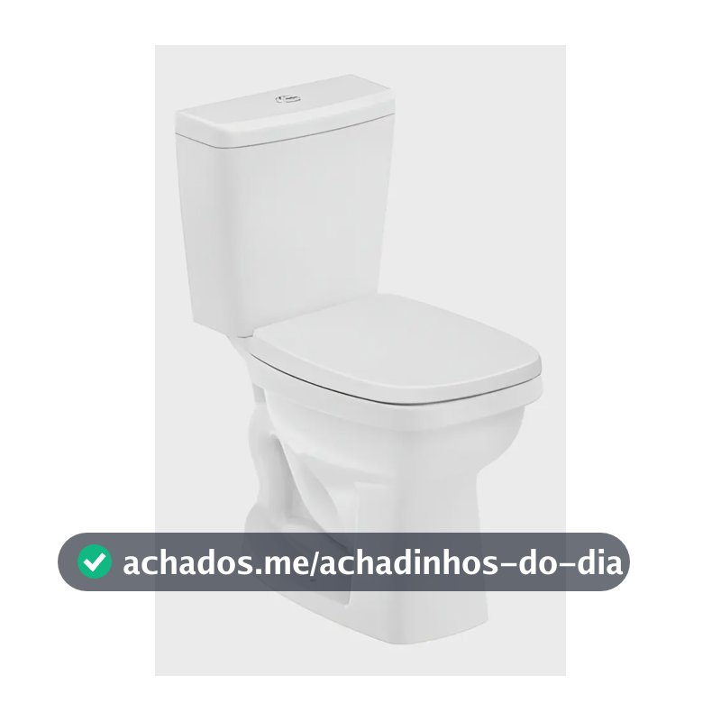 Vaso Sanitário Celite Like com Caixa Acoplada Branco e Saída Vertical