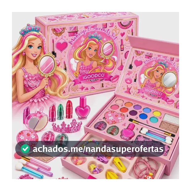 Kit Maleta Dos Sonhos Maquiagem Infantil Completa Menina Rosa Lavavel Estojo Brinquedo Beleza Criança Presente