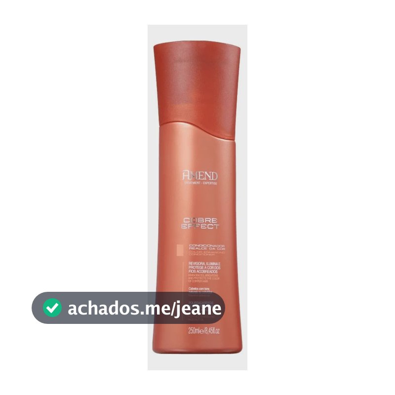 Condicionador Amend Realce Da Cor Cobre Effect em frasco de 250mL com 1 unidad