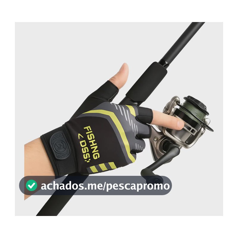 Luva Pesca Antiderrapante Proteção Uv Profissional