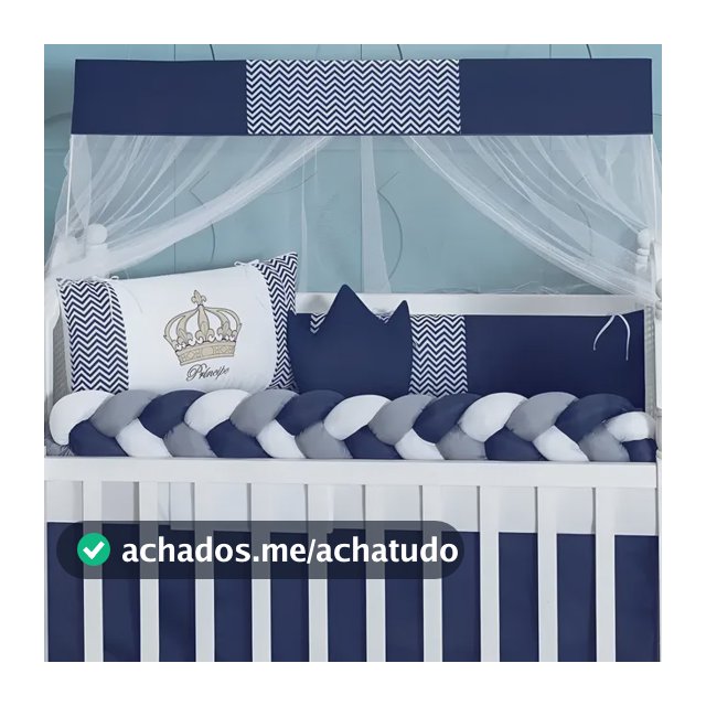 Kit Berço Completo Coroinha Menino Azul Promoção