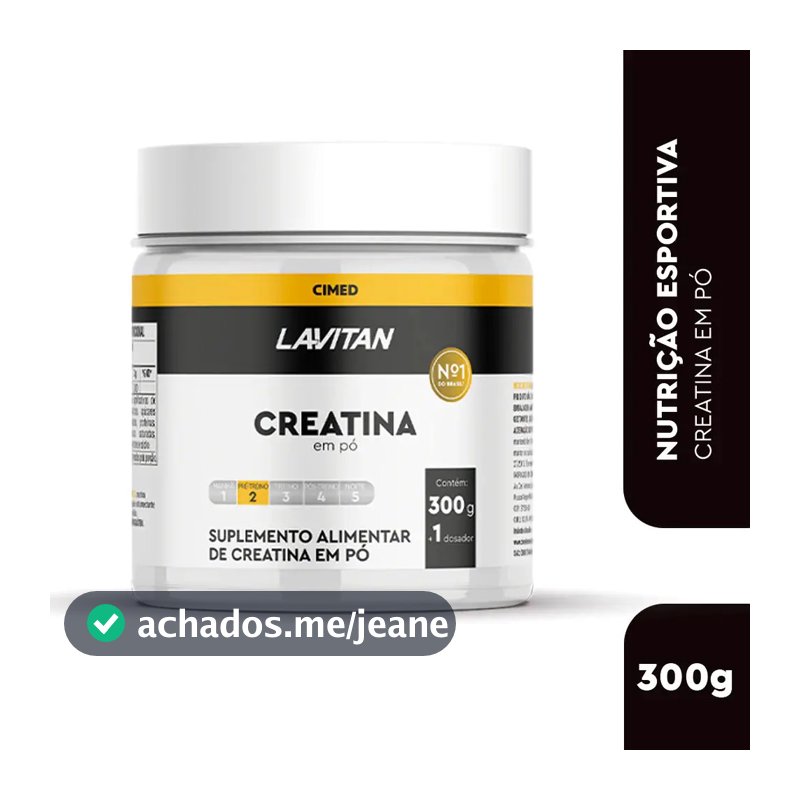 Creatina Pura em Pó Monoidratada Lavitan Cimed 300g
