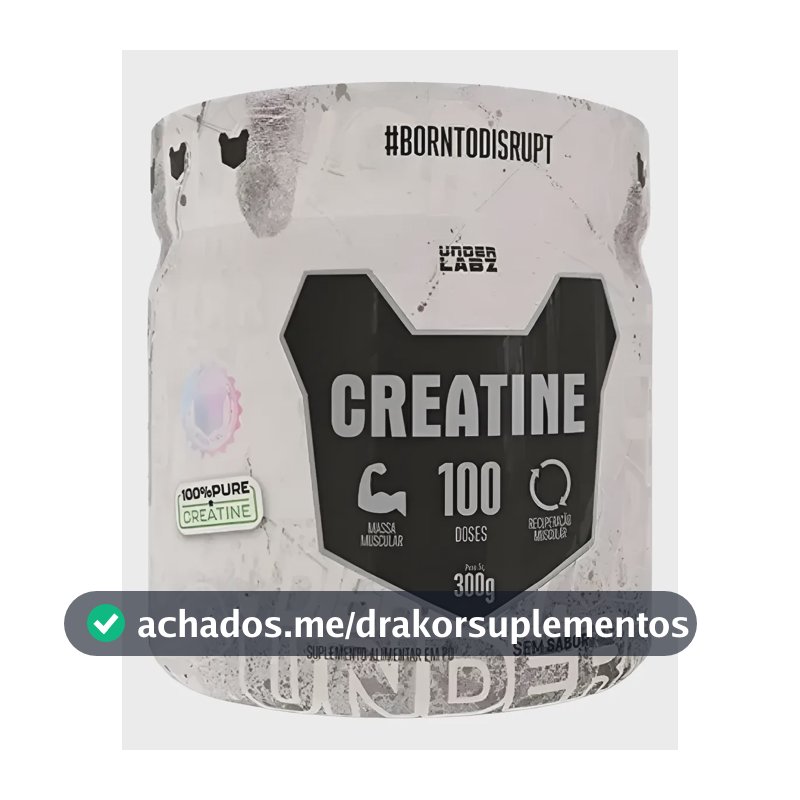 Creatina Born To Disrupt 300g Pote  - Under Labz Sem Sabor