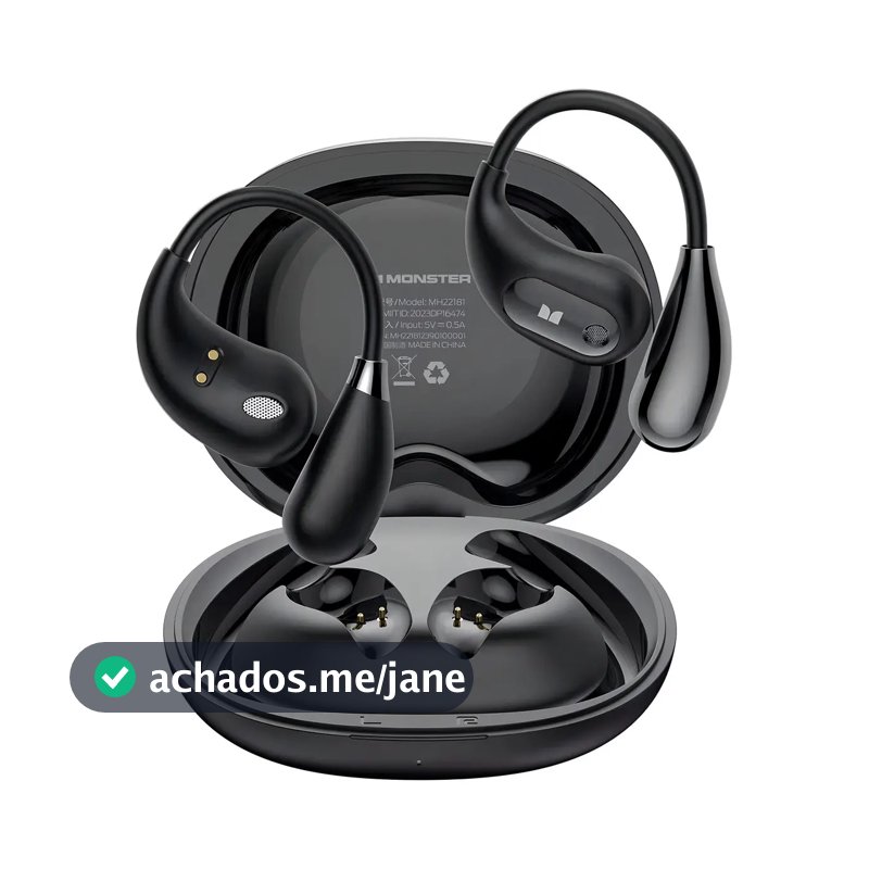 Fone de Ouvido Monster E29 Gamer Sem Fio Bluetooth 5.4, Intra-auricular e À Prova d'Água IPX6 Com Microfone HD e Cancelamento de Ruído