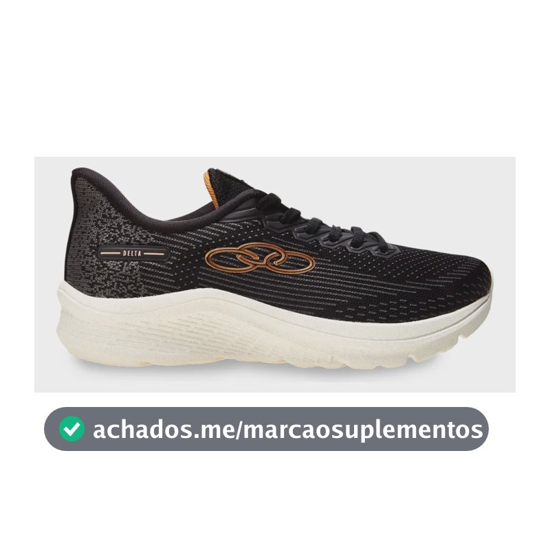 Tênis Masculino E Feminino Delta 122 Olympikus Preto/chumbo Liso 38 Br