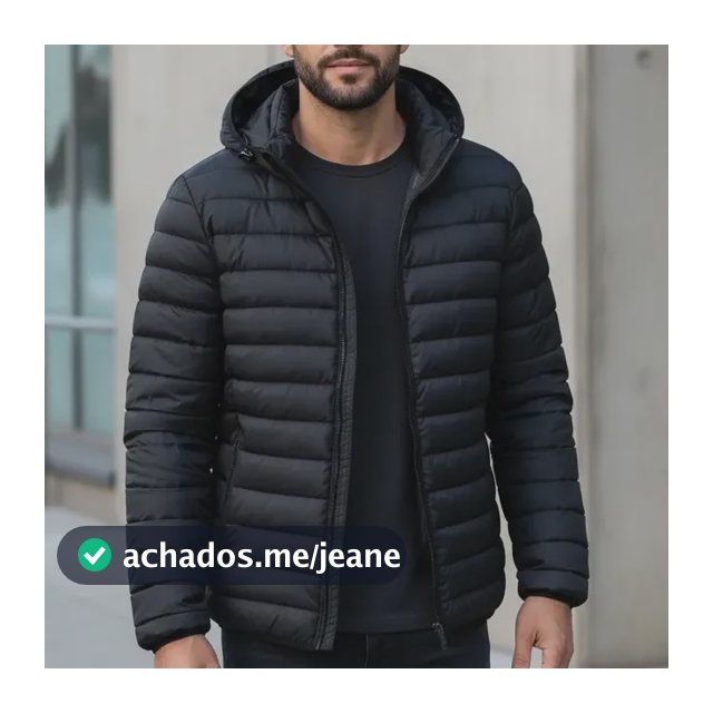 Jaqueta Masculina Bobojaco Puffer Capuz Impermeável Inverno