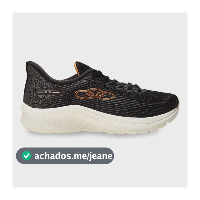 Tênis Masculino E Feminino Delta 122 Olympikus Preto/chumbo Liso 35 Br