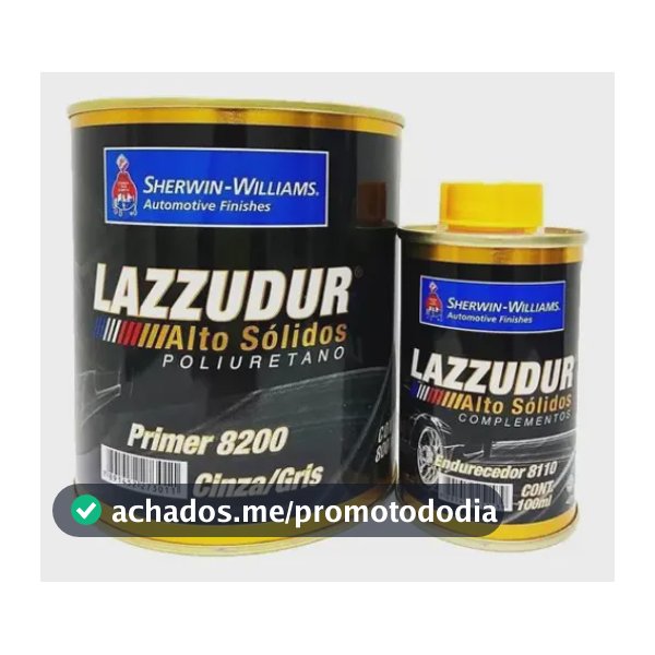 Primer Automotivo Pu Cinza/gris 8200 Lazzuril Alto Solido