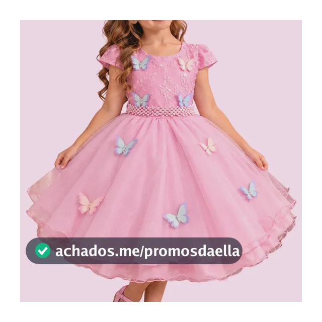 Vestido De Festa Infantil Luxo Jardim Encantado Borboletas