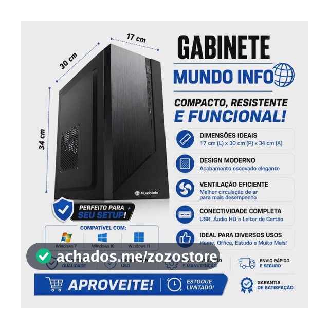 Computador Windows 11 Cpu Intel I5, Ssd 240gb, 16gb + Wifi 240 Gb 16 Gb Hdmi Vga
