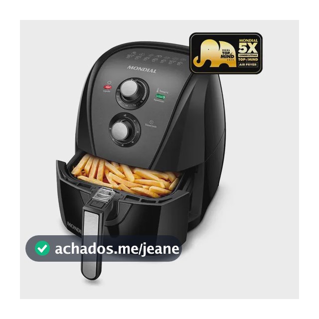 Fritadeira Sem Óleo Air Fryer 4l Mondial 1500W AFN-40-BFT