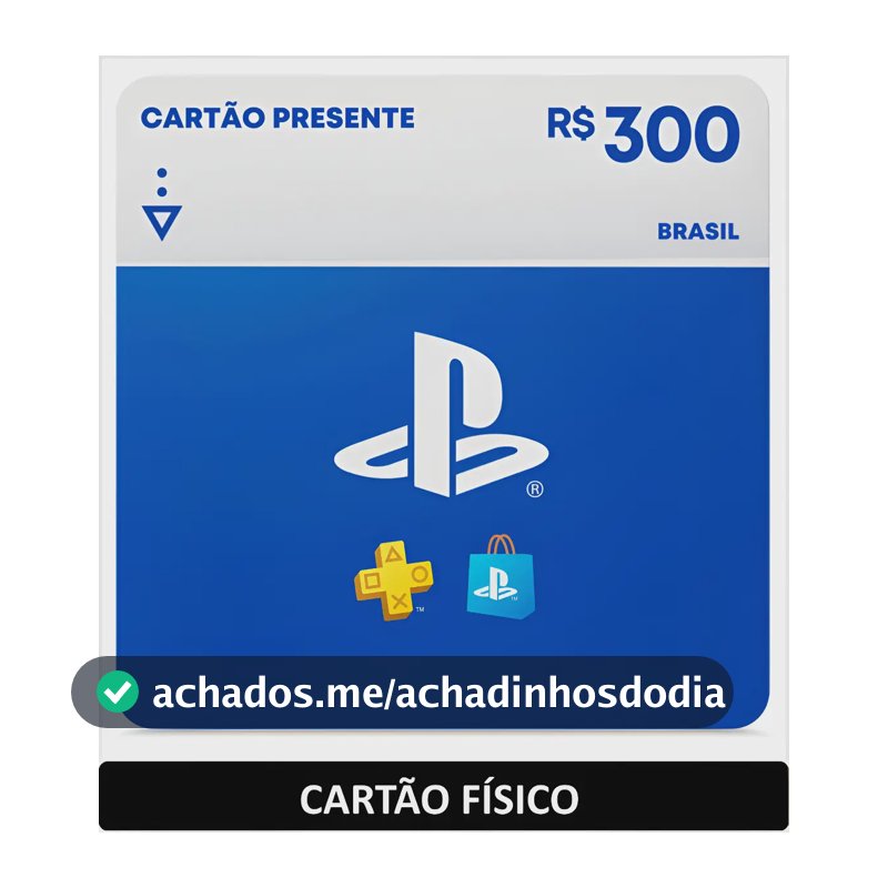 Sony Playstation Store Gift Card Brl 300 Reais Físico