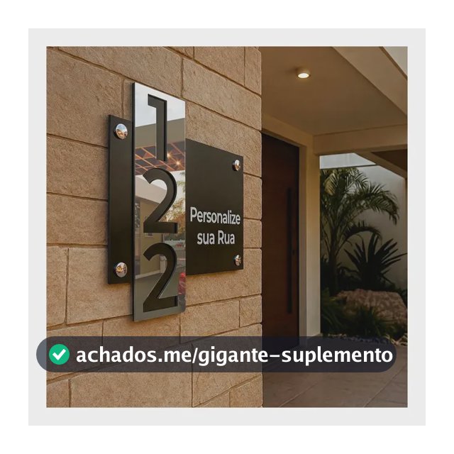 Placa De Números Residenciais Alumínio Composto Acm Moderna