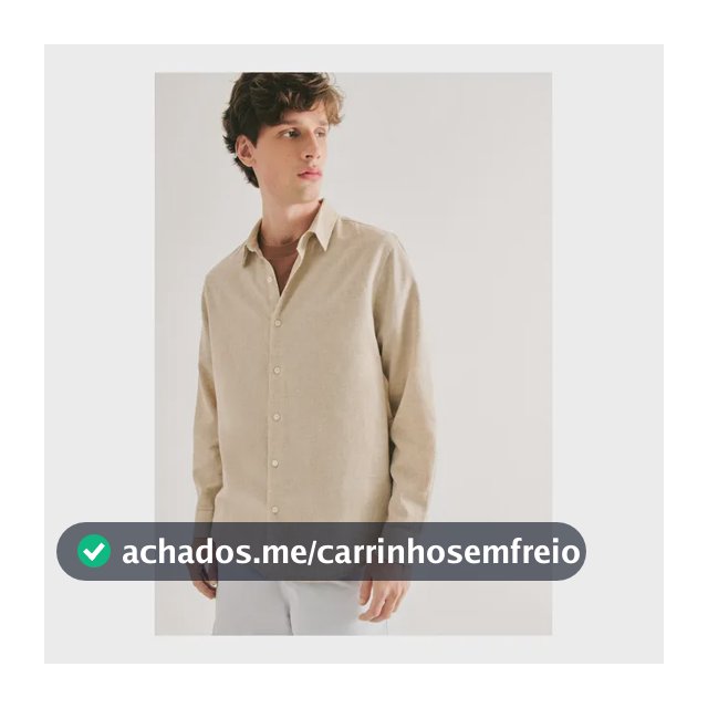 Camisa Masculina Manga Longa Slim Com Linho Hering