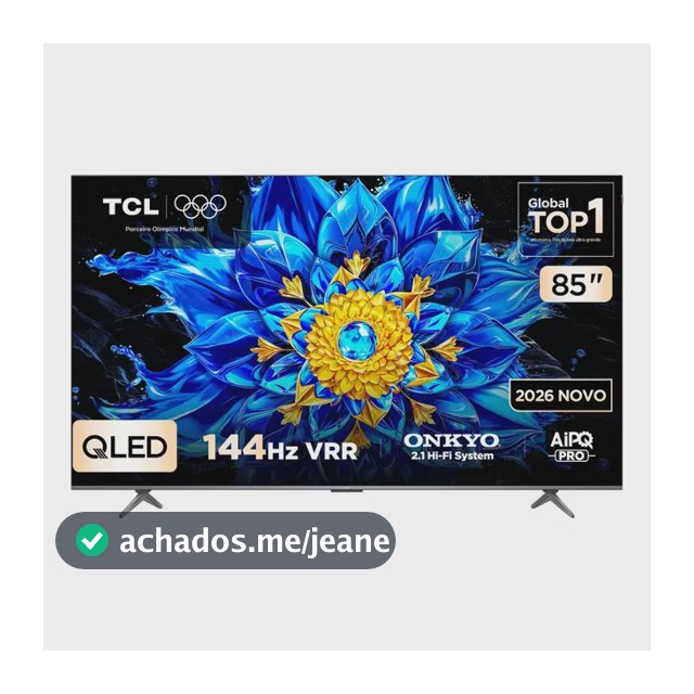 Smart TV TCL 85 Polegadas QLED 4K P8L WiFi Bluetooth Google TV HDR10+ 144 Hz VRR 85P8L