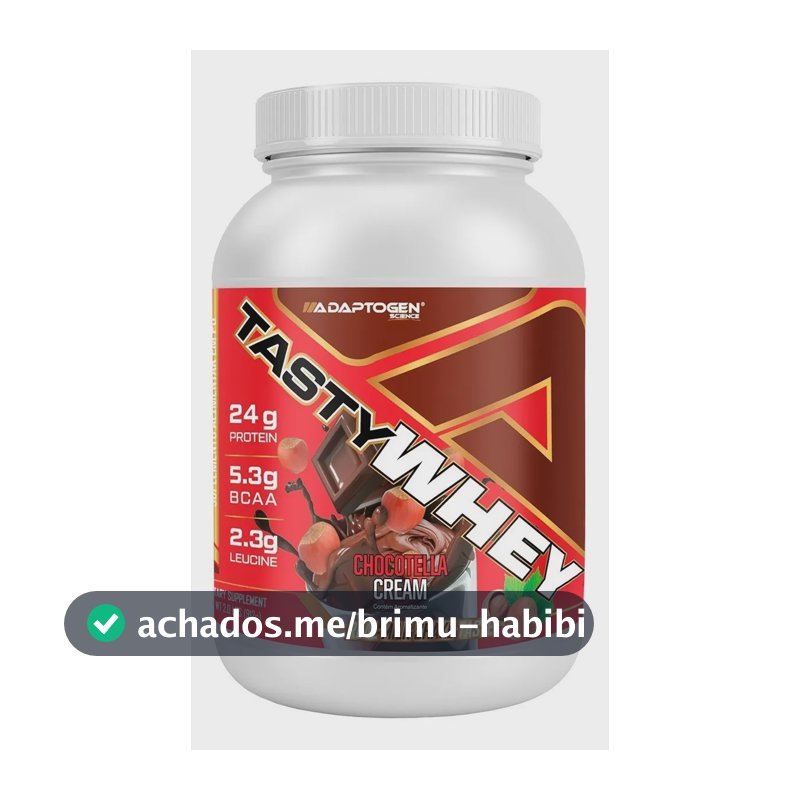 Suplemento Tasty Whey 3w Gourmet Whey Protein Adaptogen Science Pote 900g Sabor Chocotella