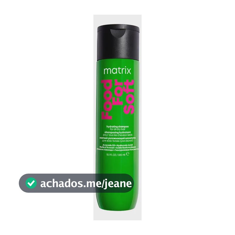 Shampoo Hidratante Cabelos Secos Food For Soft 300 ml Matrix