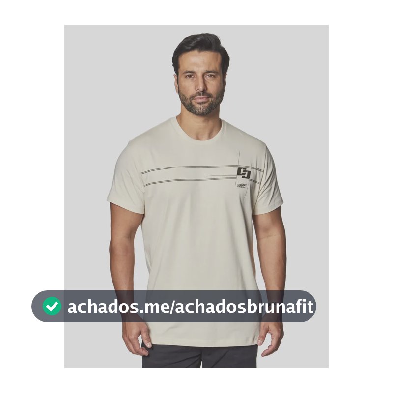 Camiseta Colcci Masculino 350112369 Bege Taupe Logo M Estampa Localizada